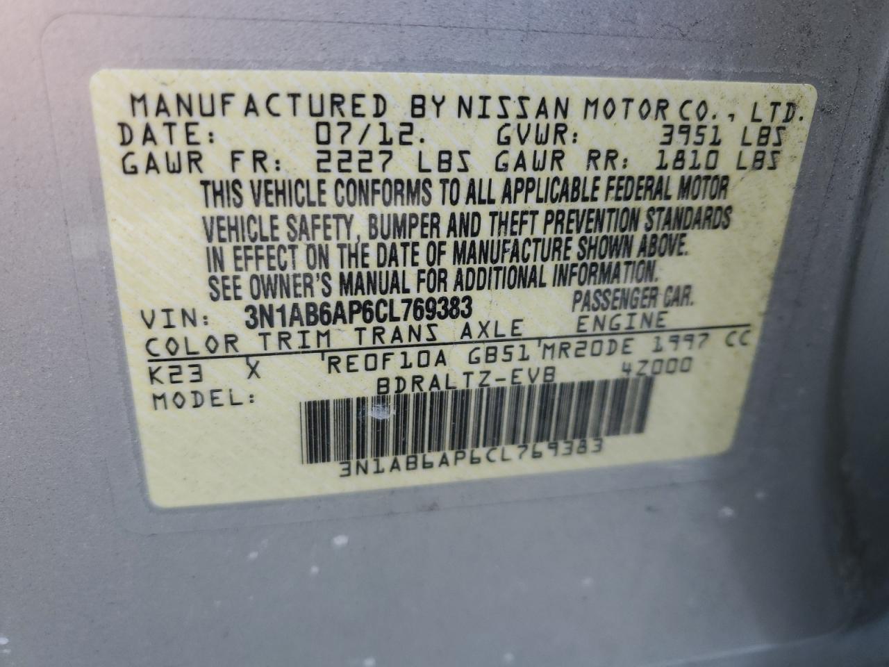 2012 Nissan Sentra - Image 12
