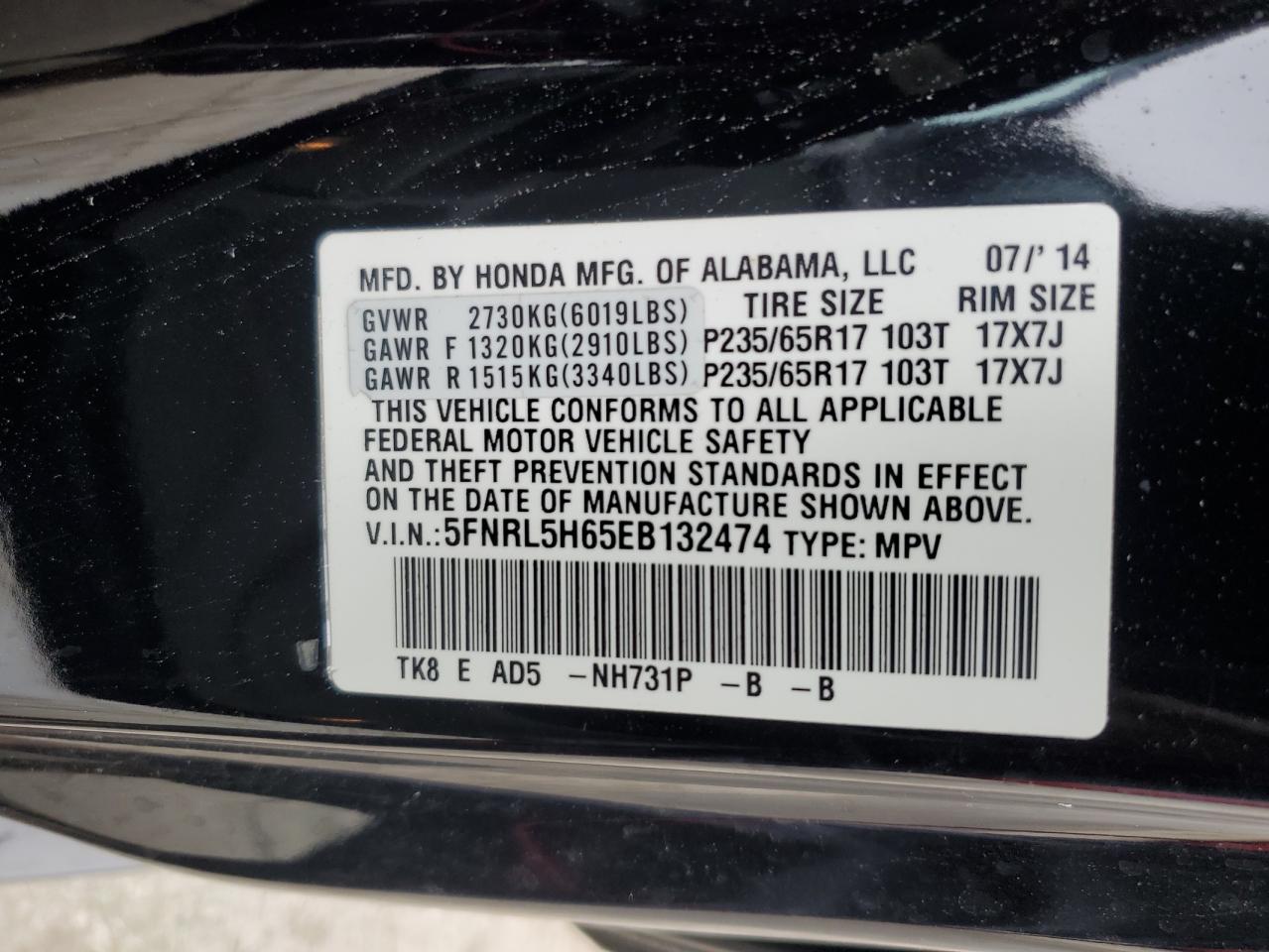 2014 Honda Odyssey - Image 13