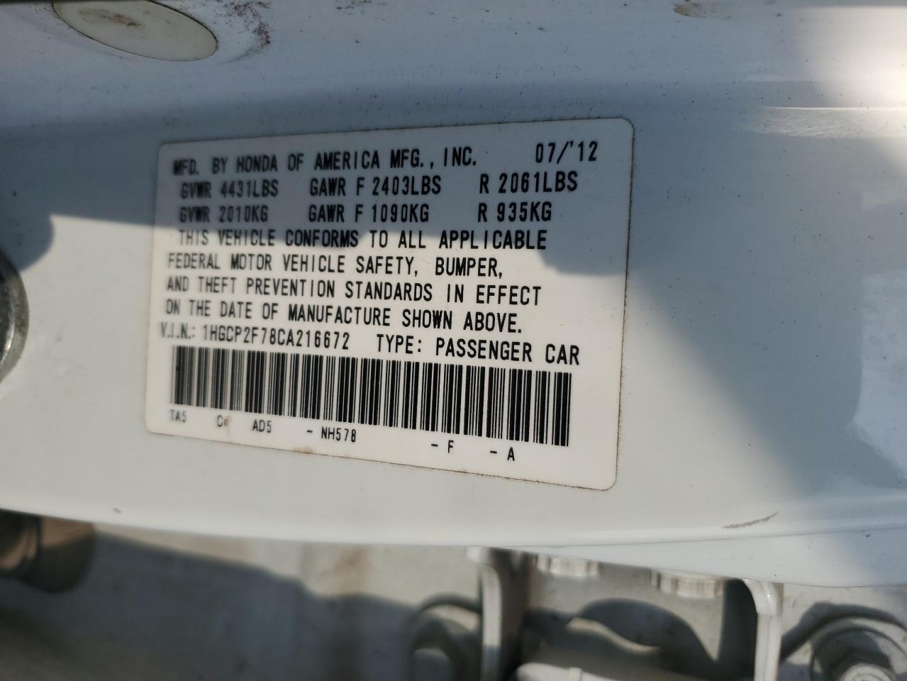2012 Honda Accord - Image 13