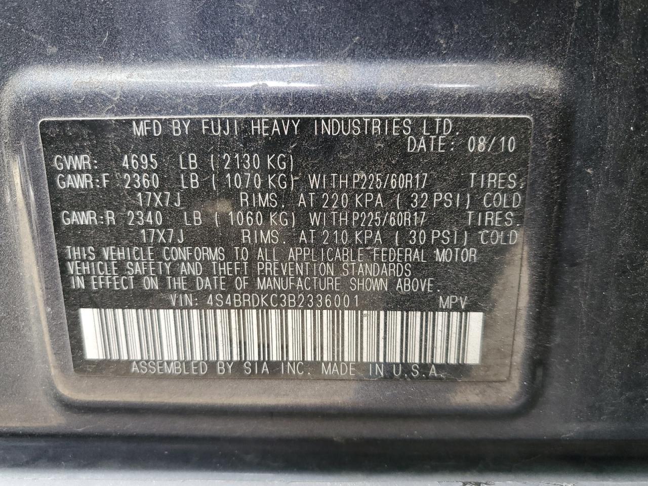 2011 Subaru Outback - Image 15