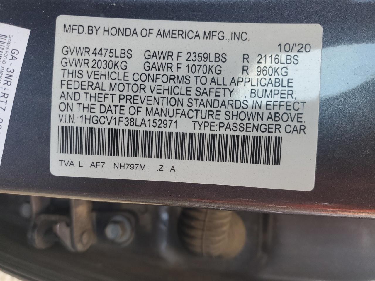 2020 Honda Accord - Image 13