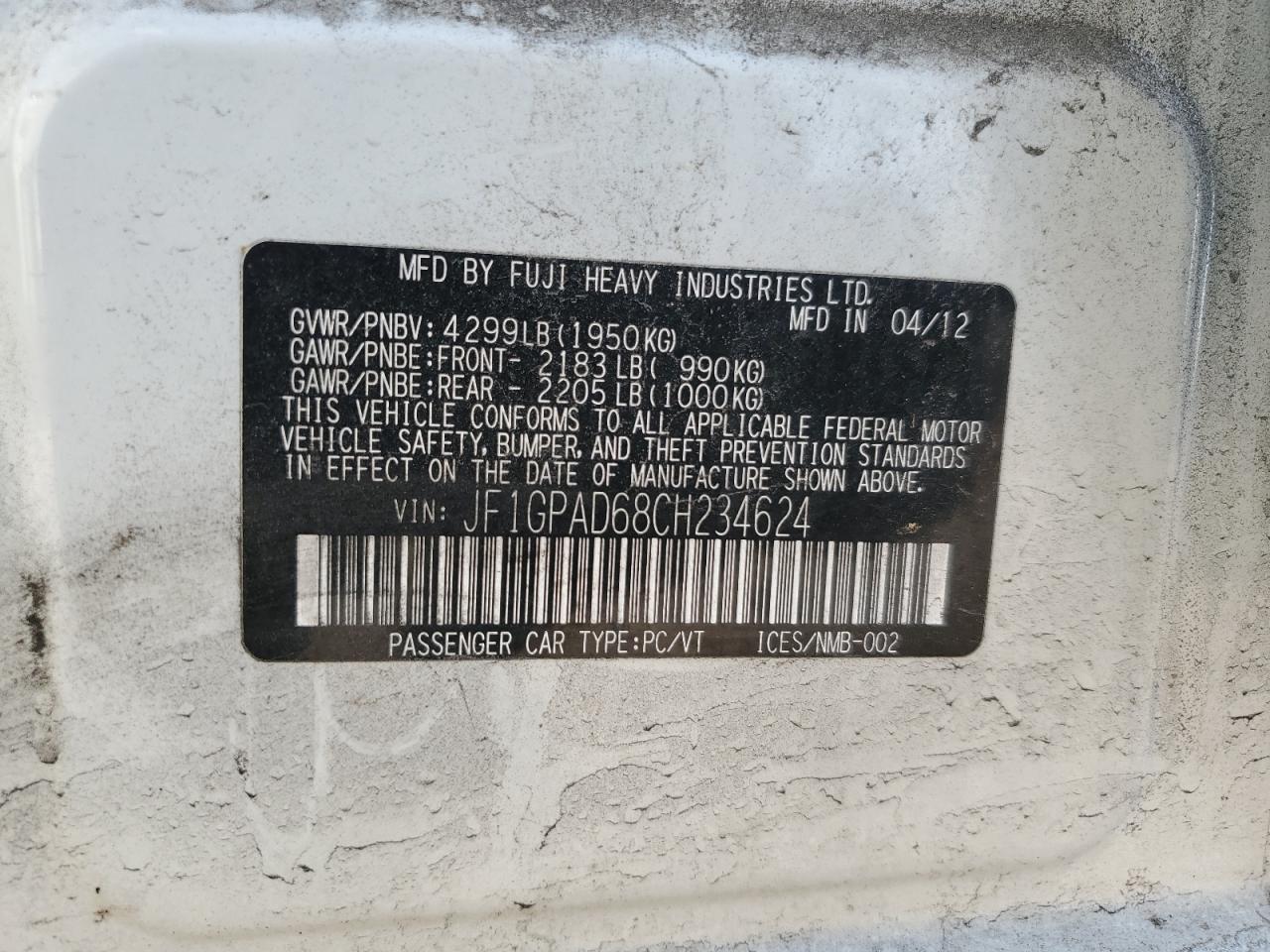 2012 Subaru Impreza - Image 12
