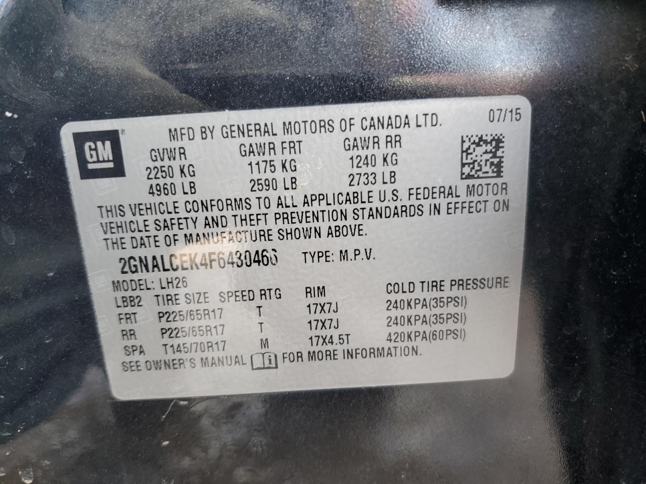 2015 Chevrolet Equinox - Image 13