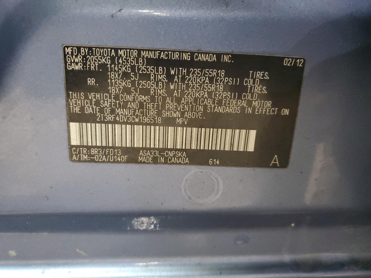 2012 Toyota RAV 4 - Image 13