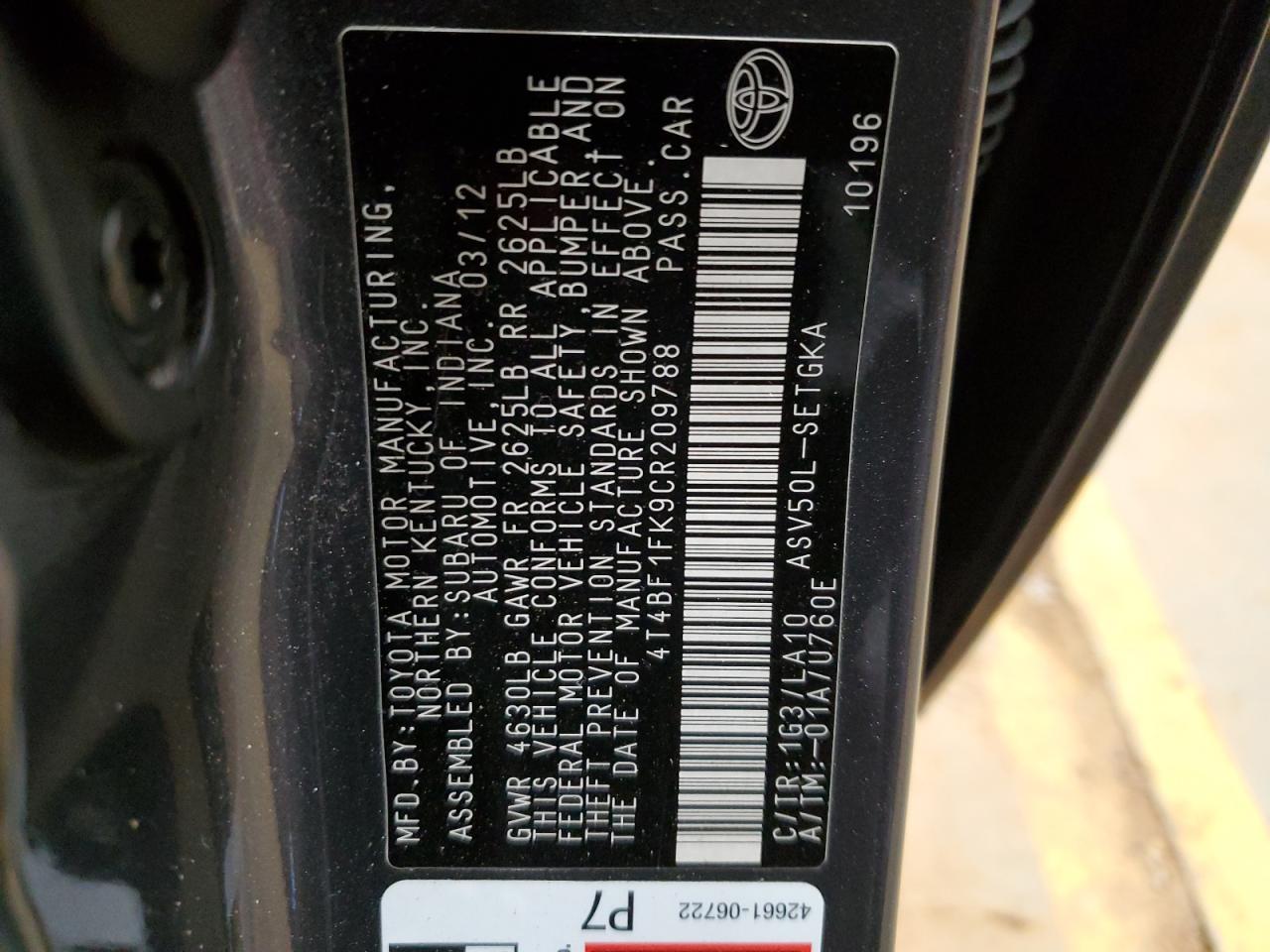 2012 Toyota Camry - Image 14