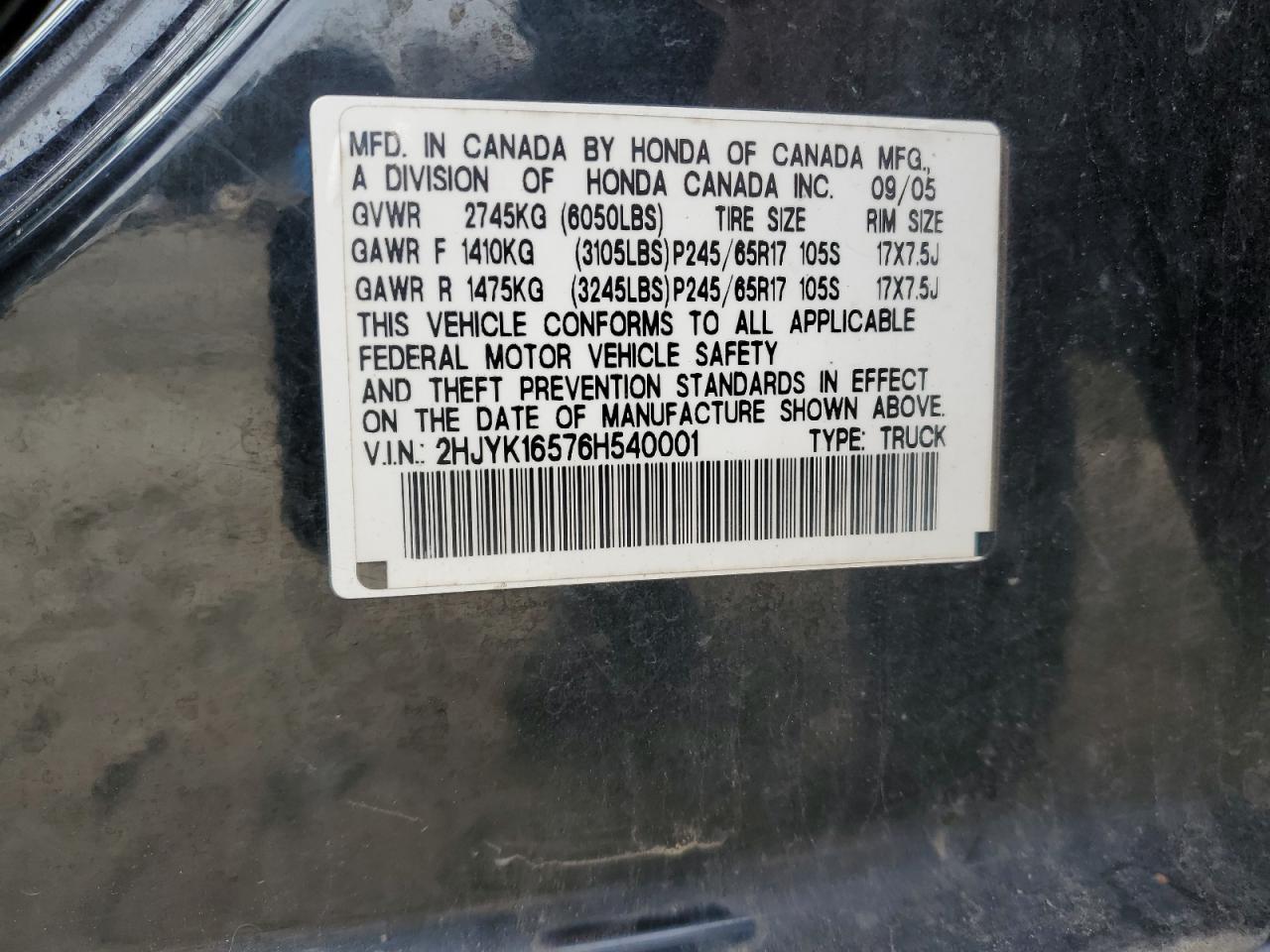 2006 Honda Ridgeline - Image 13