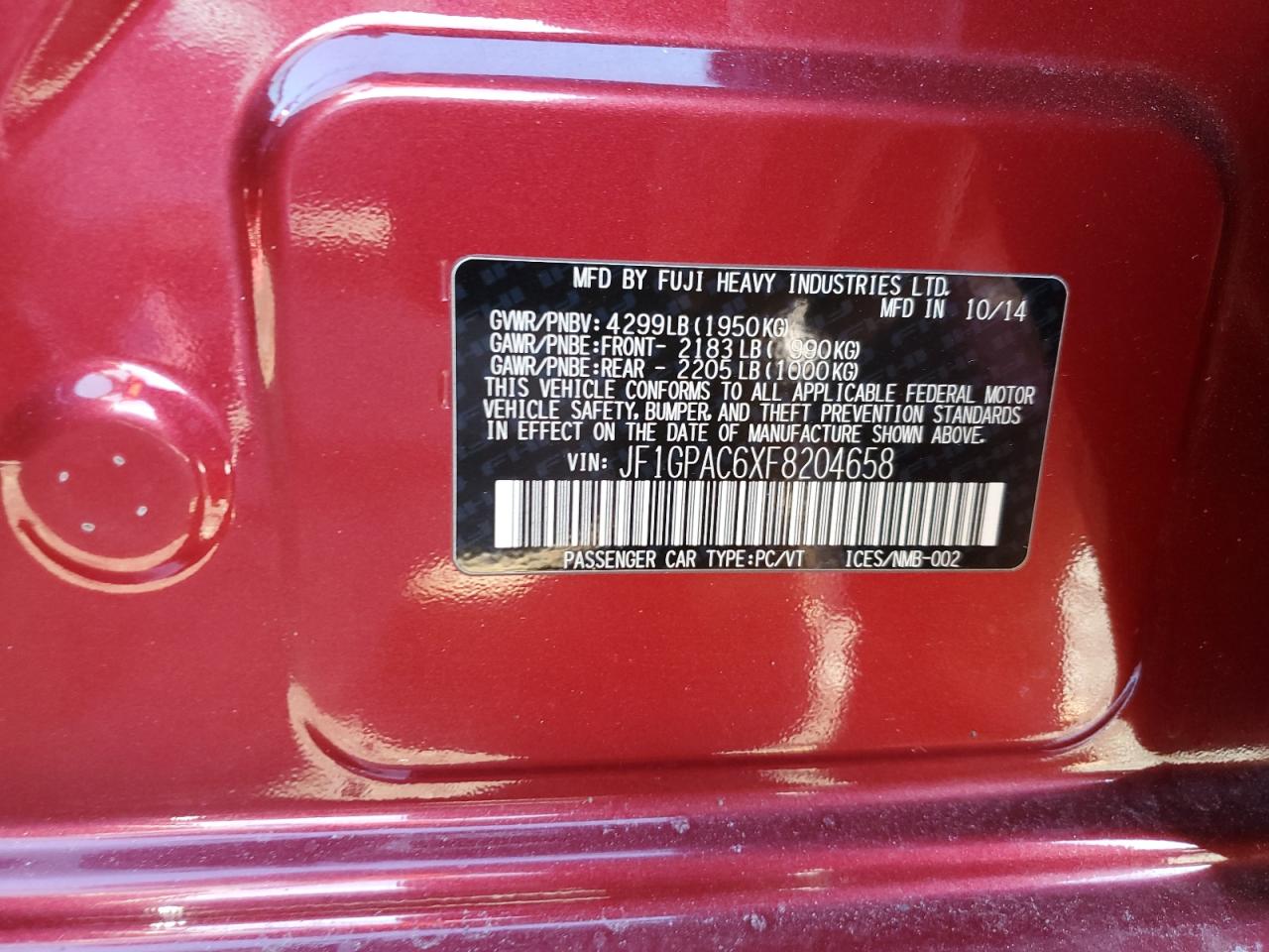 2015 Subaru Impreza - Image 12