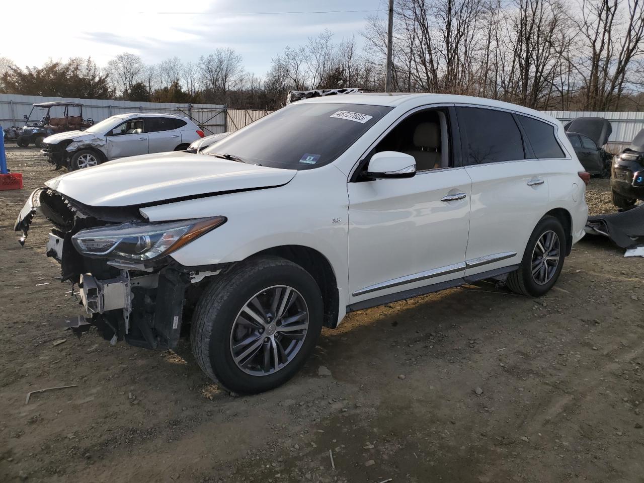 2019 INFINITI QX60 WHITE VIN: 5N1DL0MM2KC559472