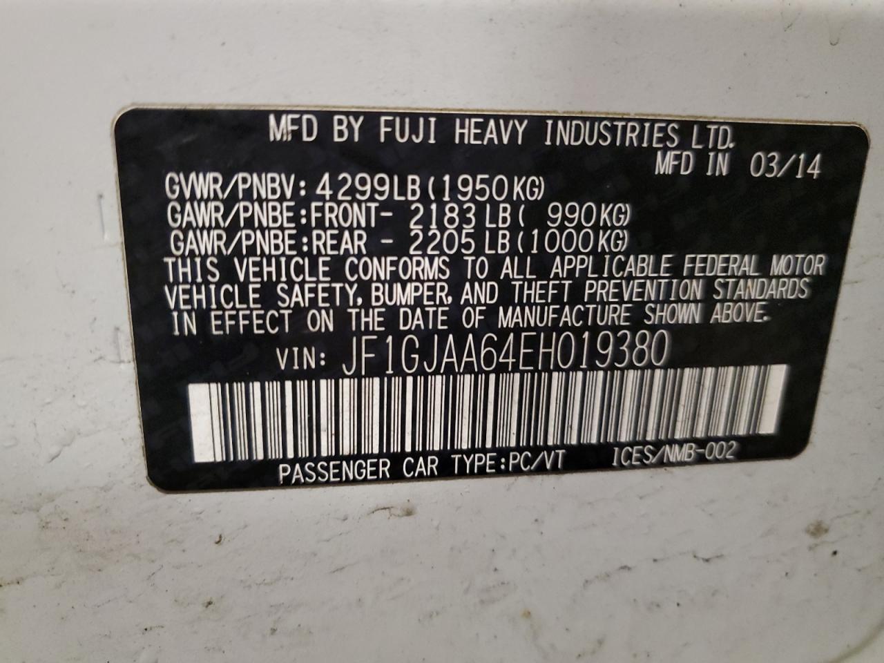 2014 Subaru Impreza - Image 12