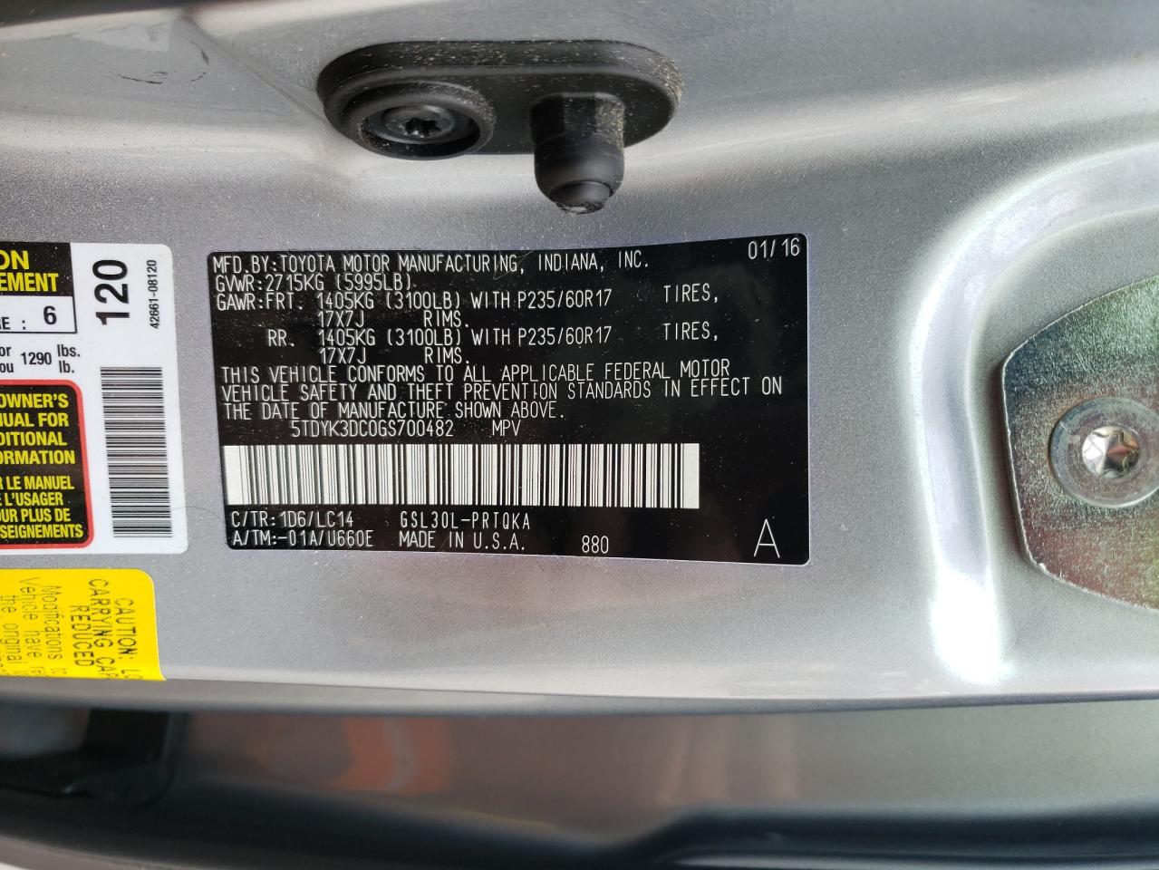 2016 Toyota Sienna - Image 13