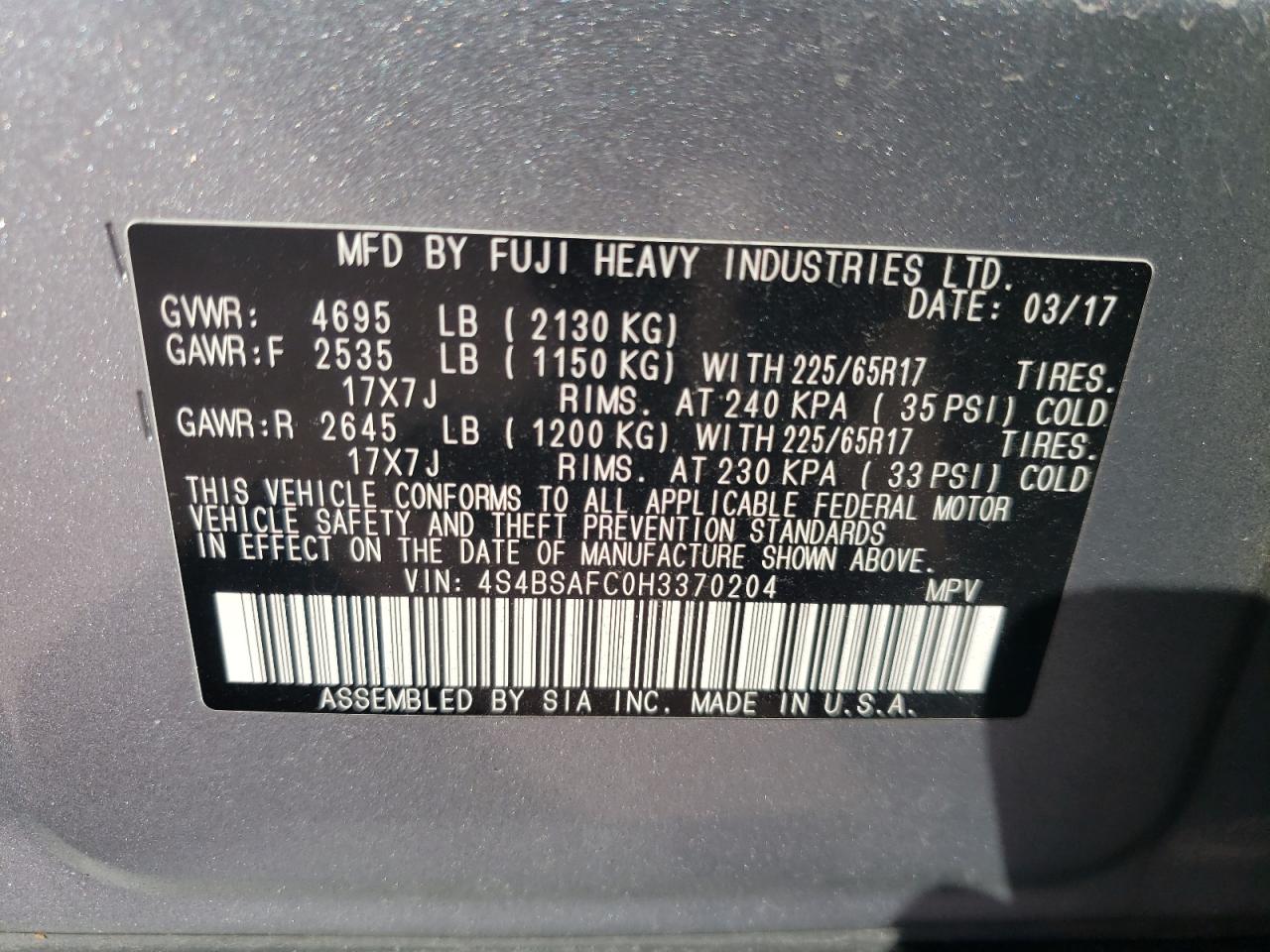 2017 Subaru Outback - Image 13