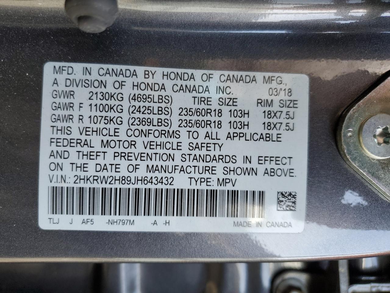 2018 Honda CR-V - Image 16