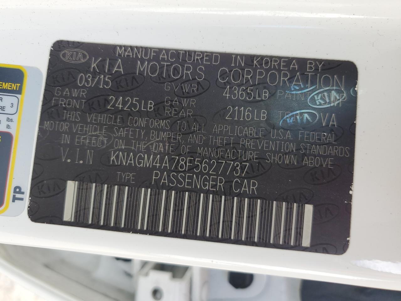 2015 Kia Optima - Image 14