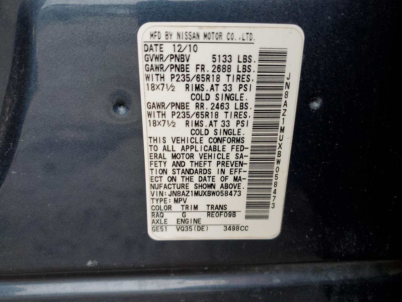 2011 Nissan Murano - Image 15