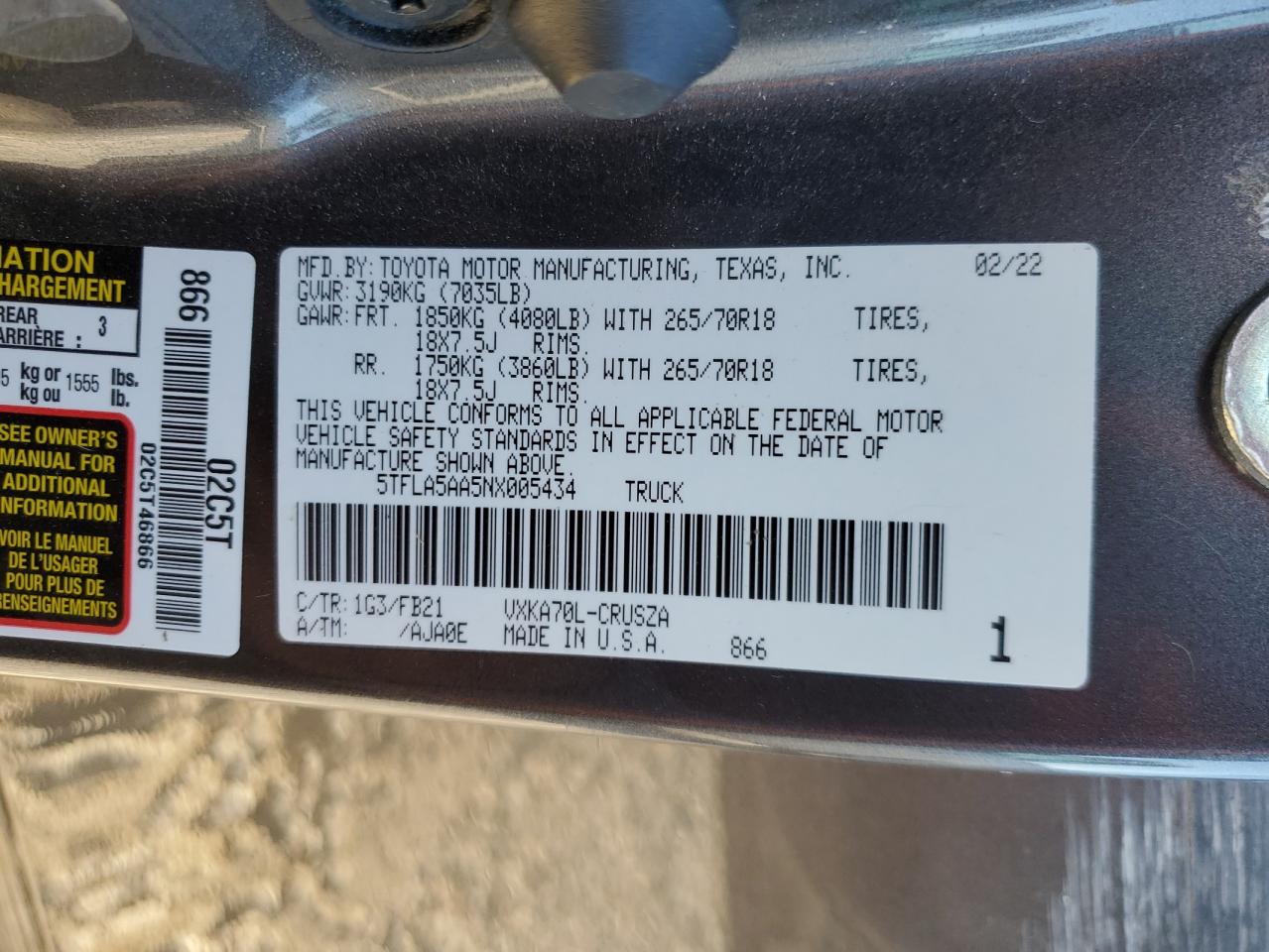 2022 Toyota Tundra - Image 12