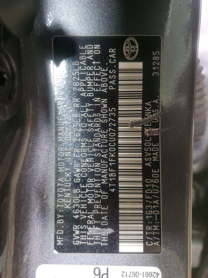 2012 Toyota Camry - Image 12
