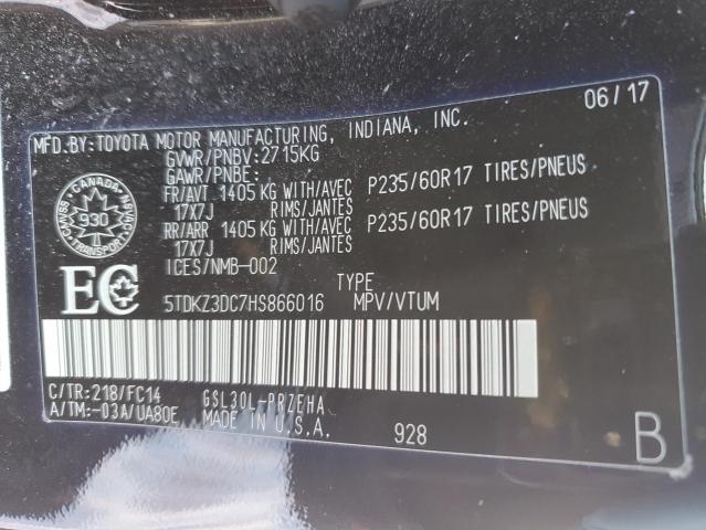 2017 TOYOTA SIENNA LE
