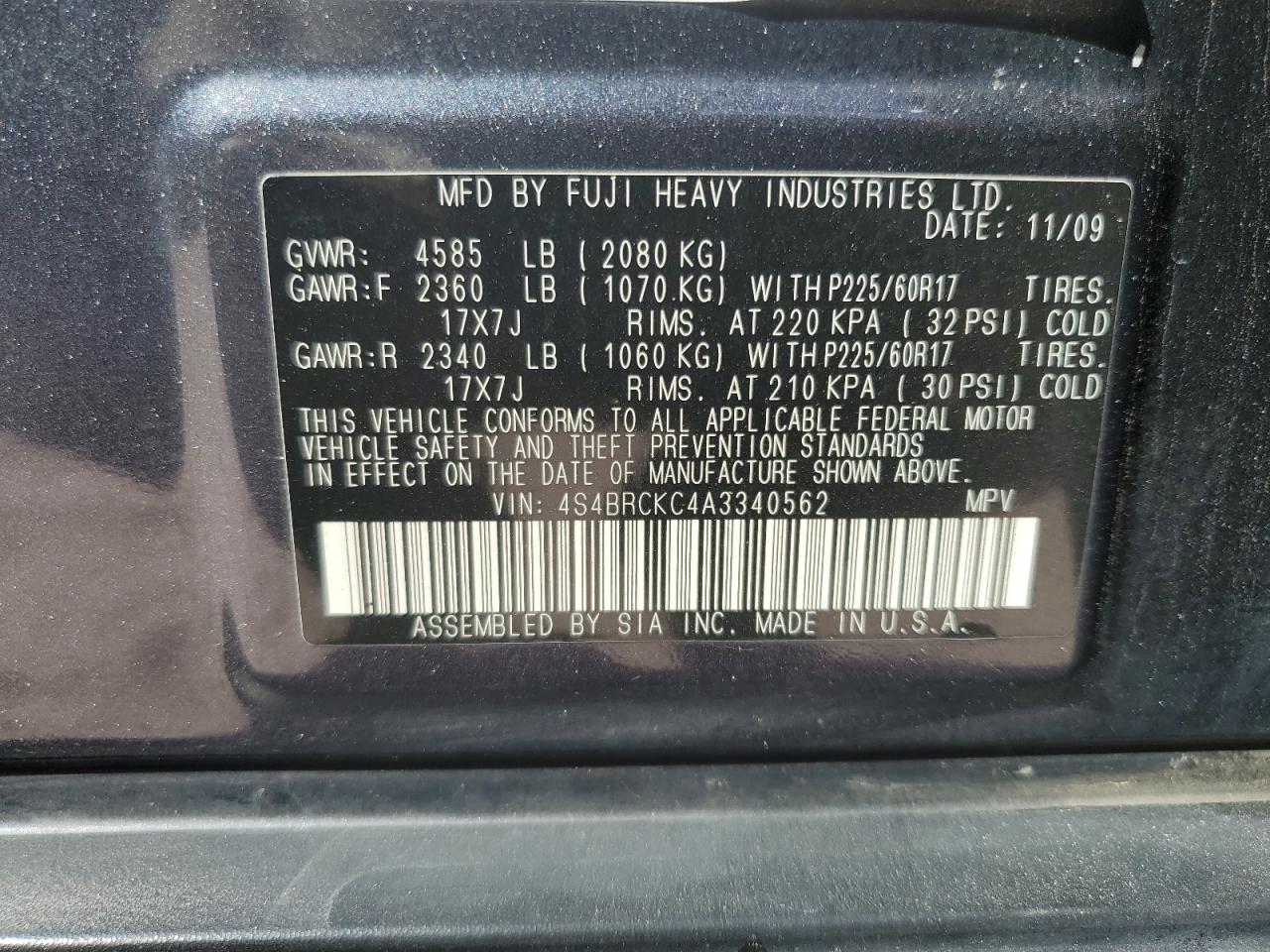2010 Subaru Outback - Image 13
