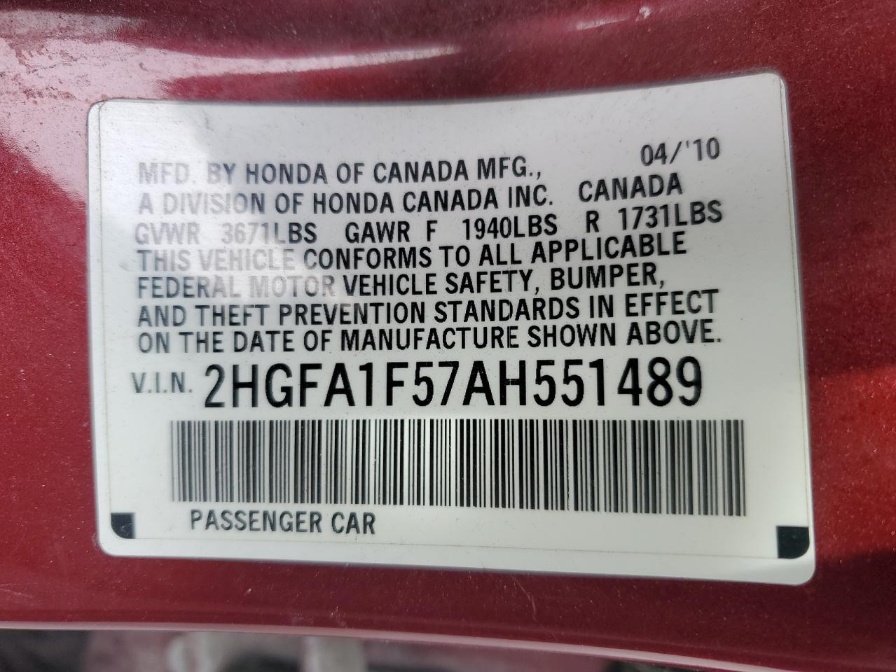 2010 Honda Civic - Image 12
