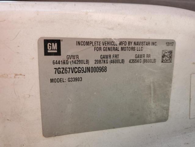 2018 GMC SAVANA G4500 CUT DELIVERY VAN