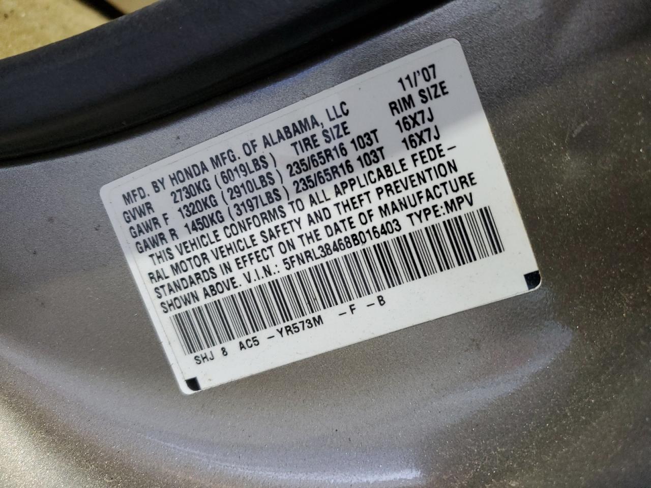 2008 Honda Odyssey - Image 13