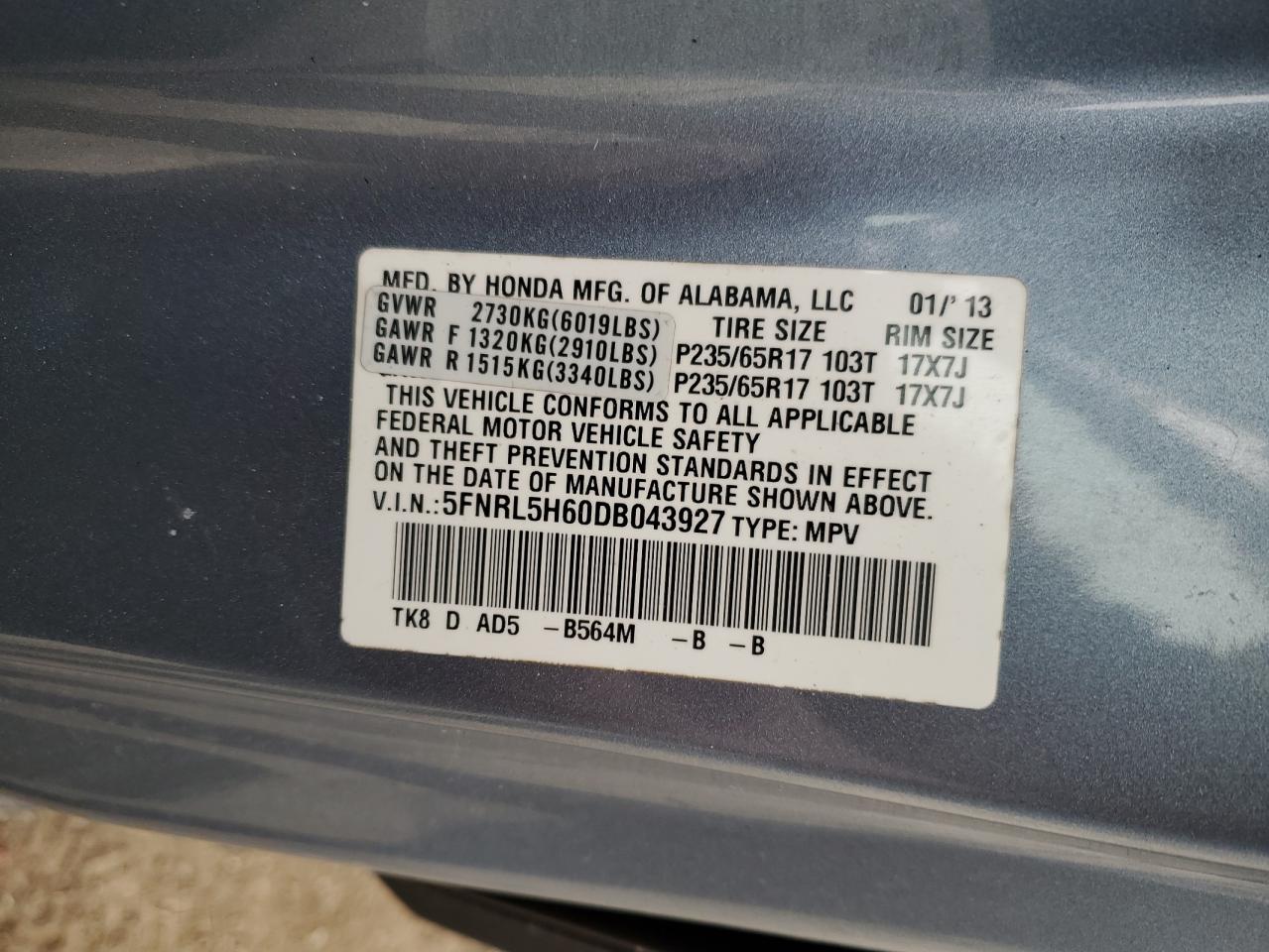 2013 Honda Odyssey - Image 14