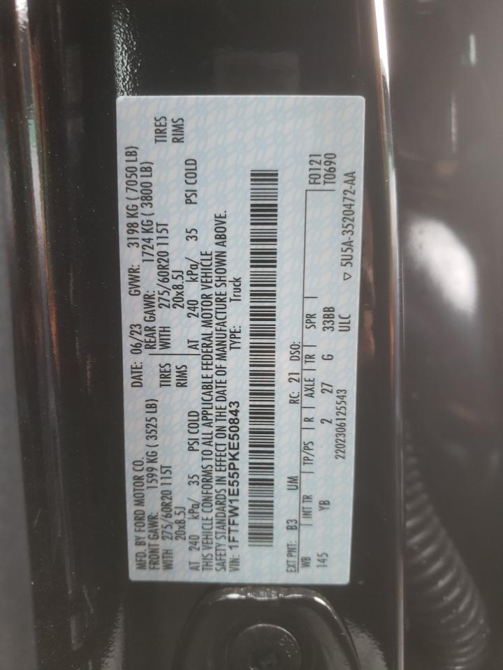 1FTFW1E55PKE50843 FORD F-150 2023