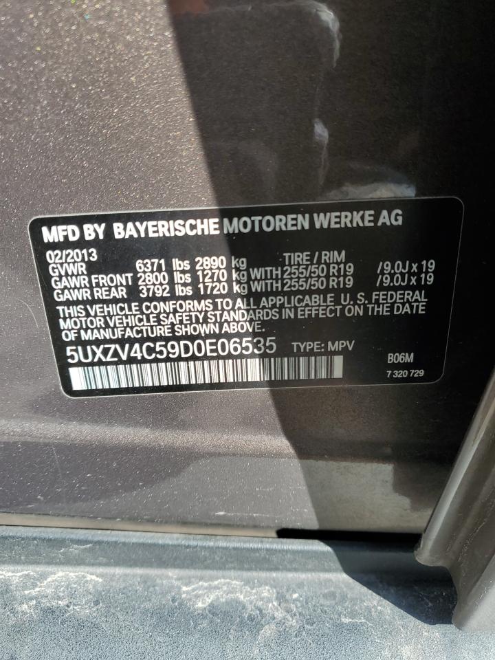 2013 BMW X5 xDrive35I VIN: 5UXZV4C59D0E06535 Lot: 44952185