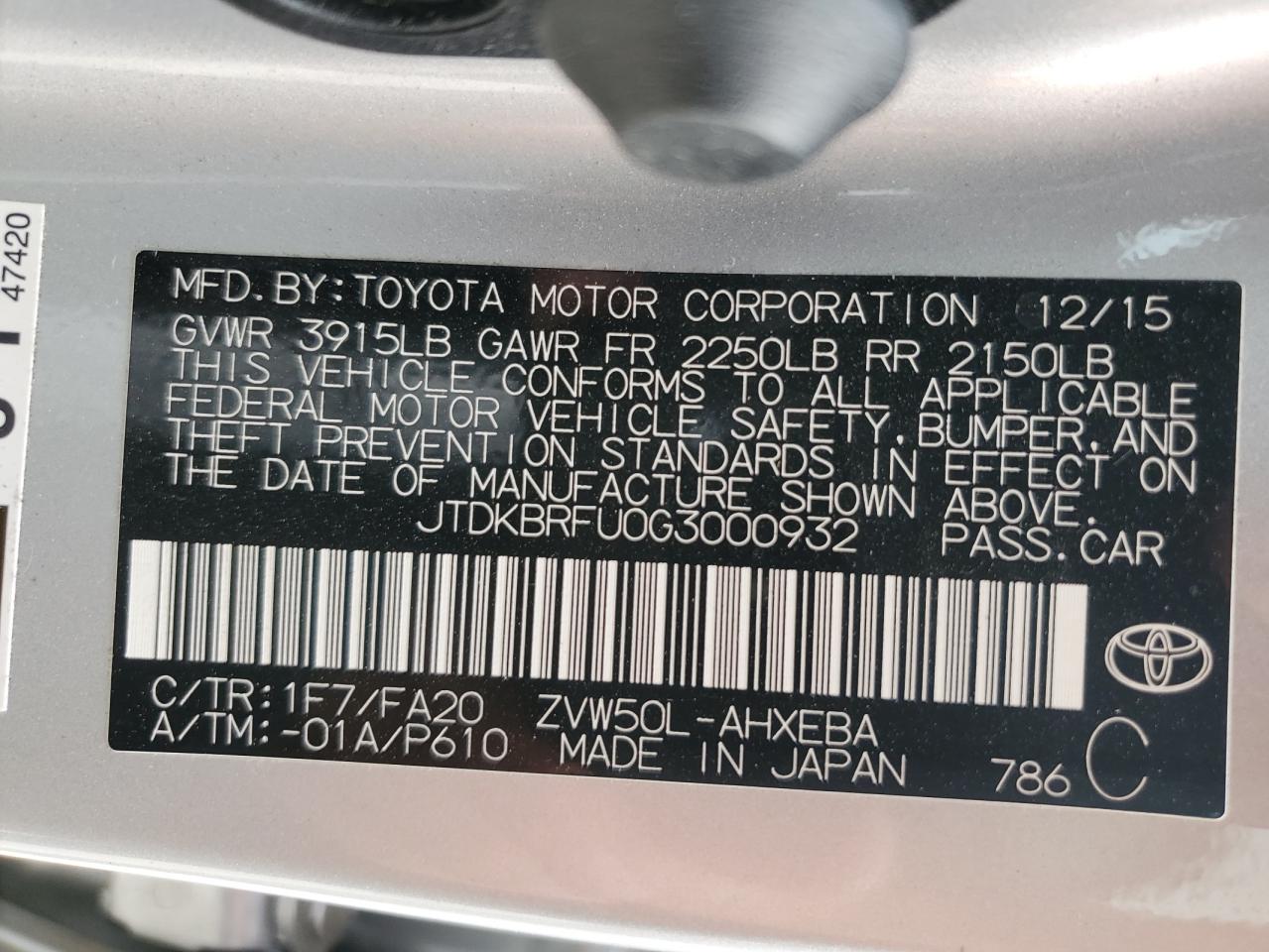 2016 Toyota Prius - Image 13
