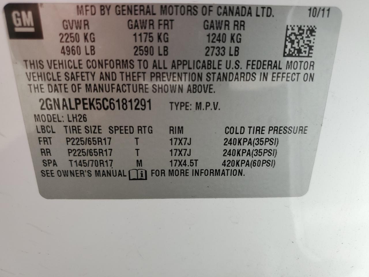 2012 Chevrolet Equinox - Image 12