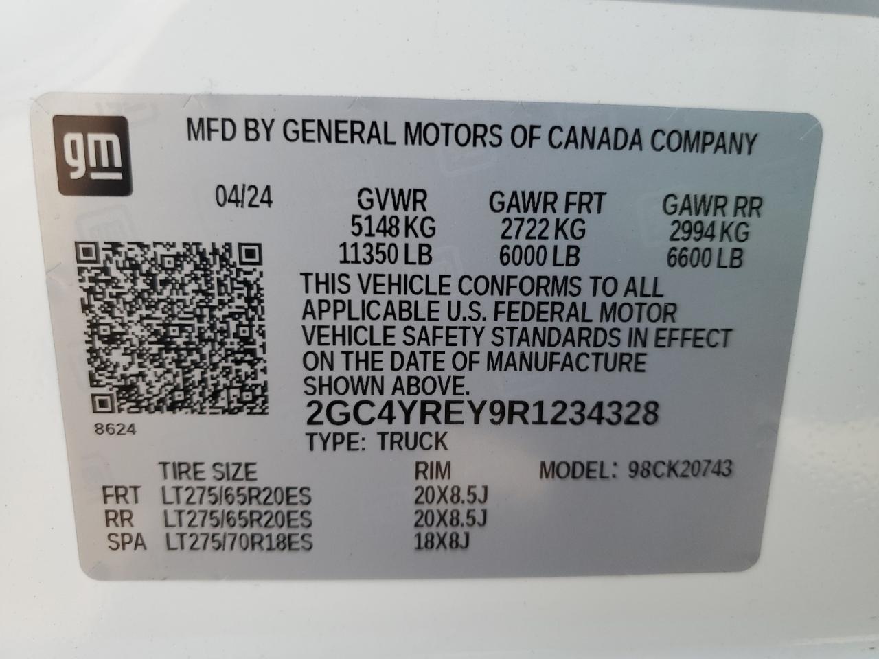 2024 Chevrolet Silverado K2500 High Country VIN: 2GC4YREY9R1234328 Lot: 42452815