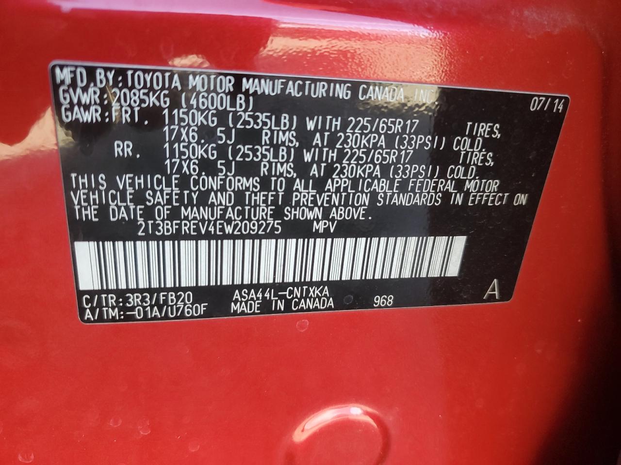 2014 Toyota RAV 4 - Image 14