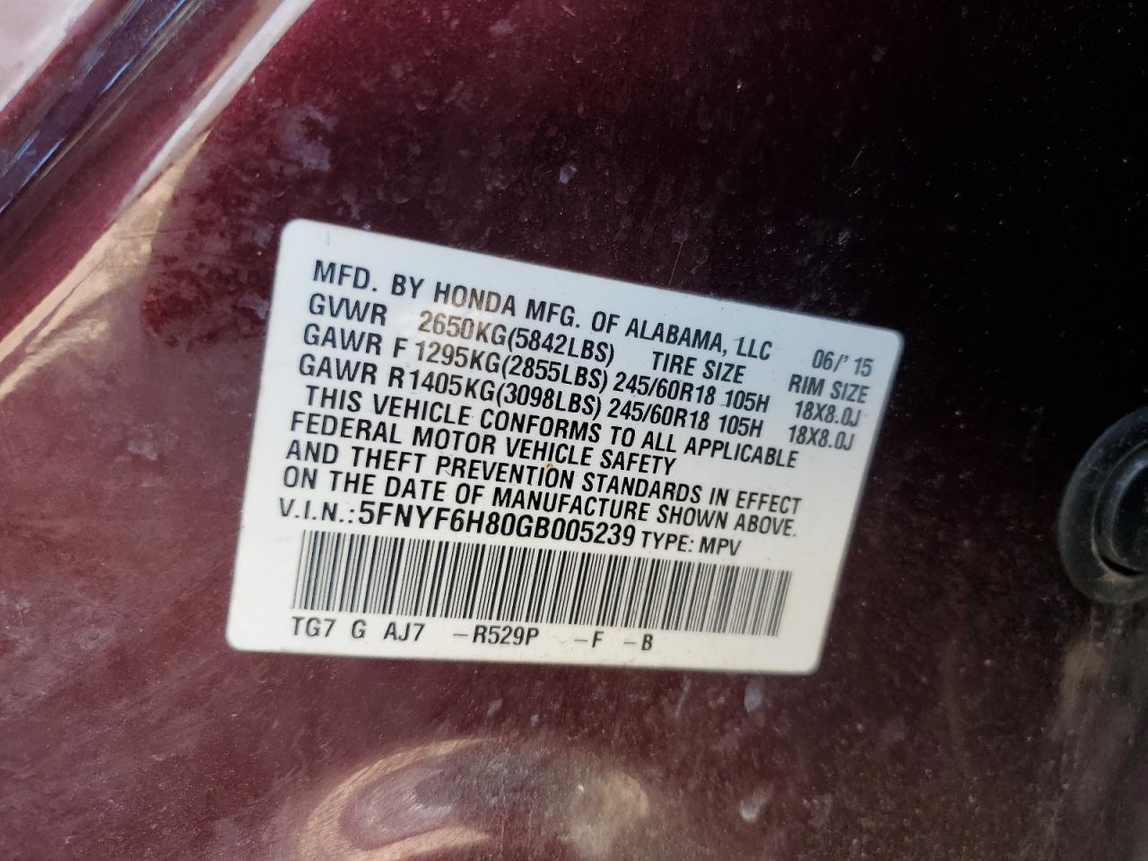 2016 Honda Pilot - Image 13