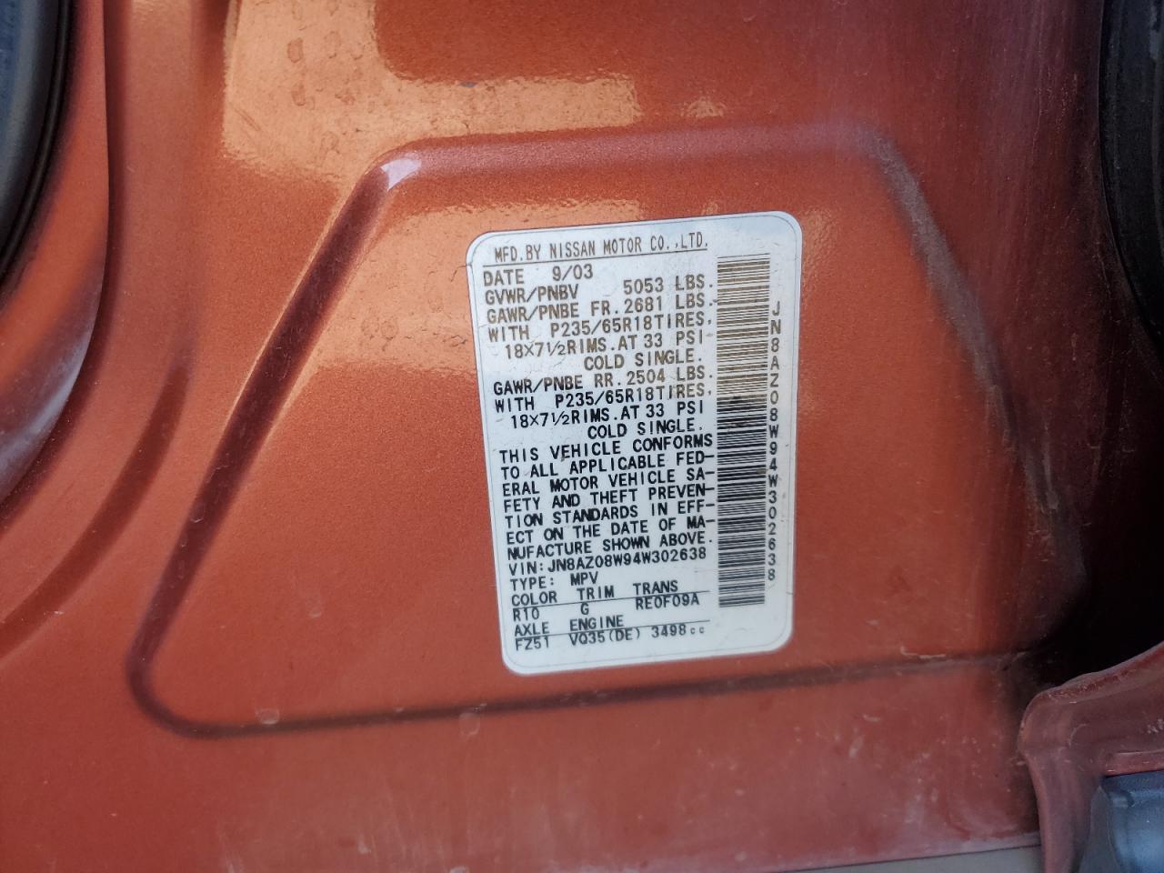 2004 Nissan Murano - Image 13