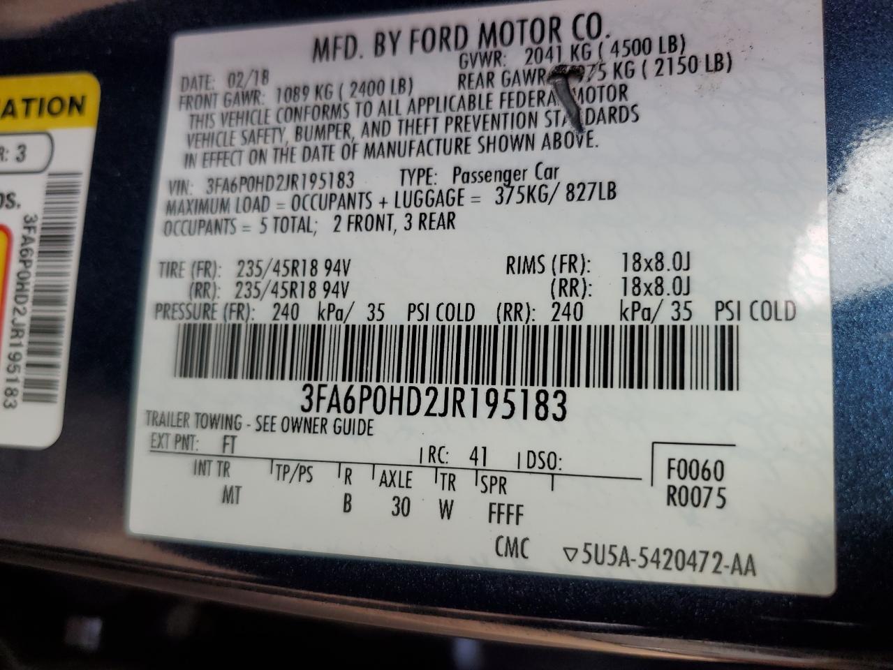 2018 Ford Fusion - Image 12