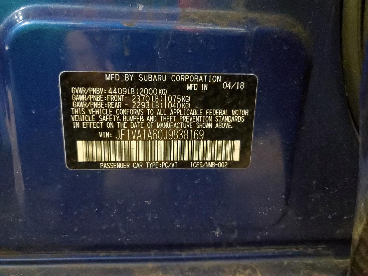 2018 Subaru WRX - Image 12
