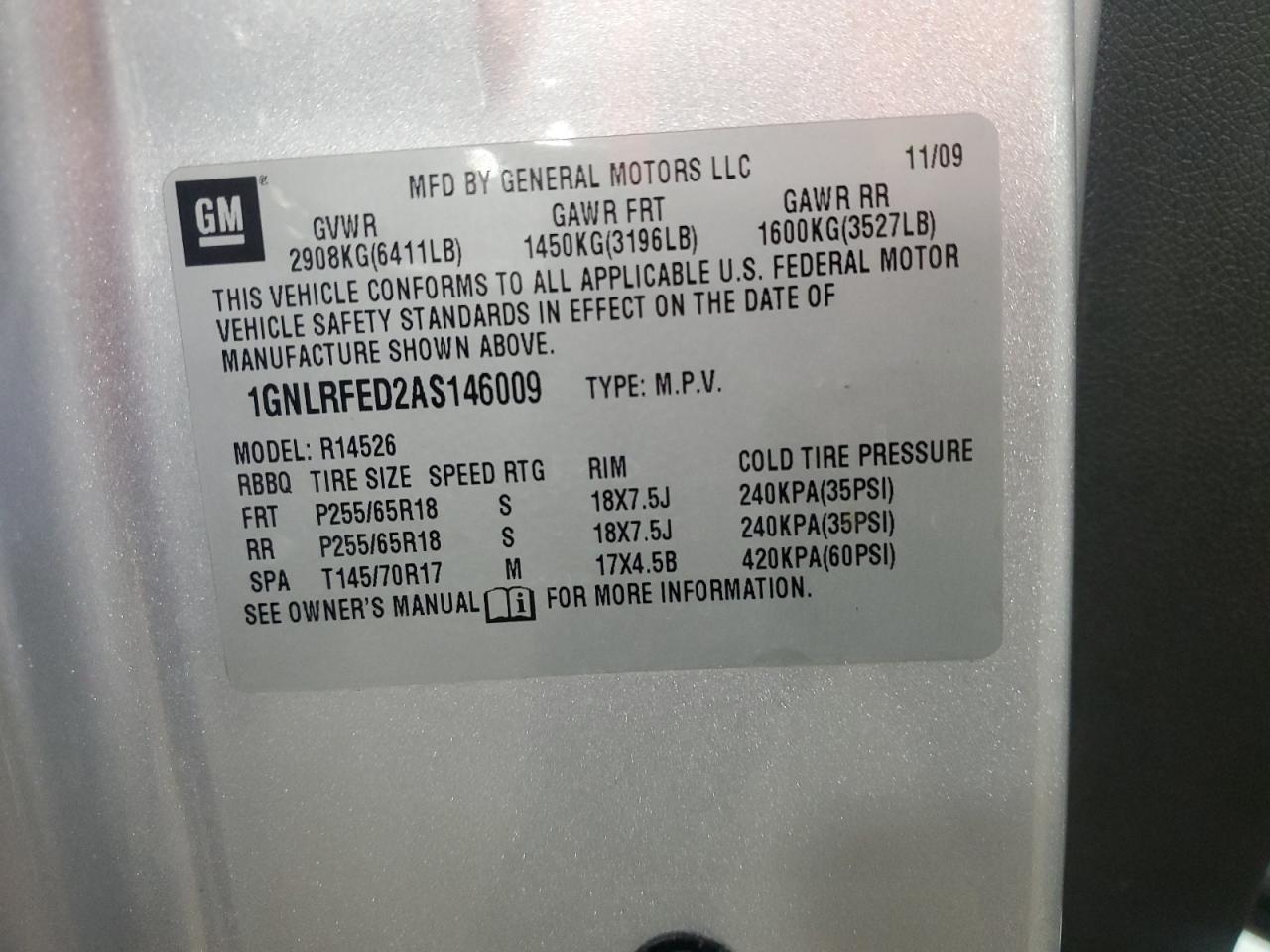 2010 Chevrolet Traverse - Image 13