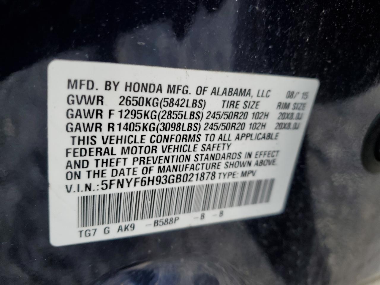 2016 Honda Pilot - Image 13