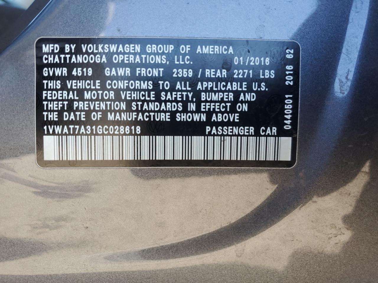 2016 Volkswagen Passat - Image 12