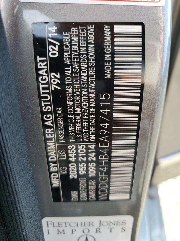 2014 Mercedes-Benz C 250 VIN: WDDGF4HB4EA947415 Lot: 45610545