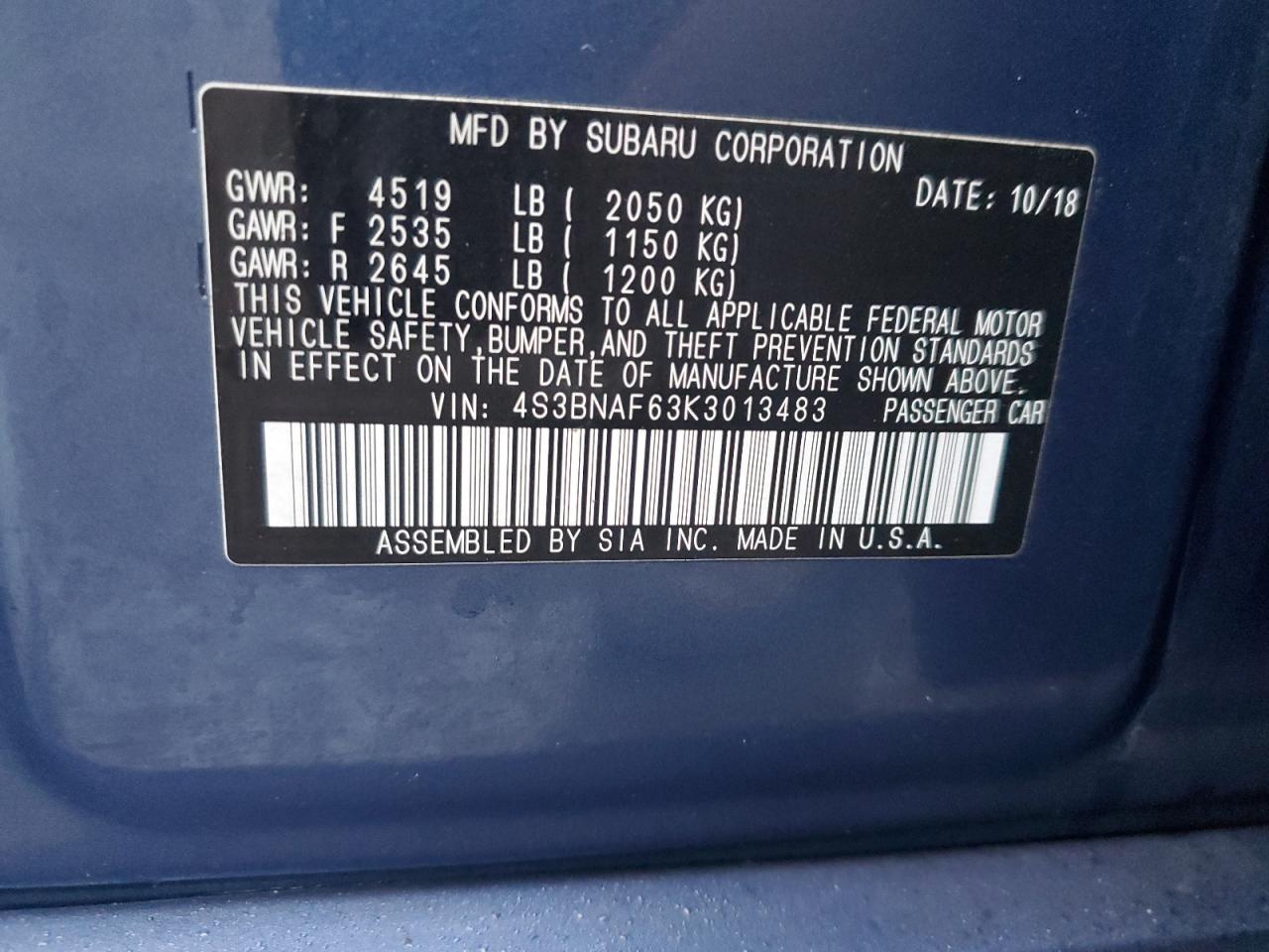 2019 Subaru Legacy - Image 13