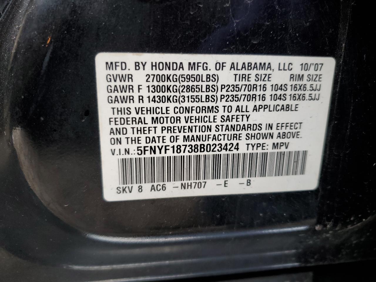 2008 Honda Pilot - Image 13