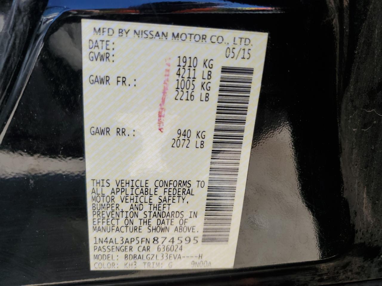 2015 Nissan Altima - Image 12