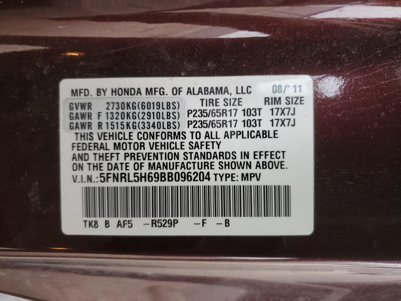 2011 Honda Odyssey - Image 13