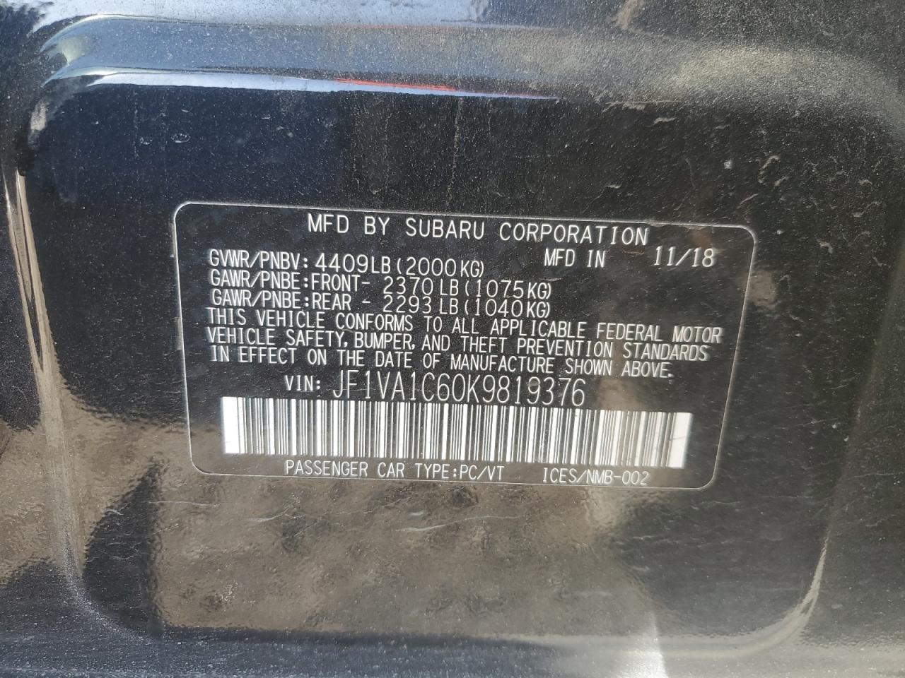 2019 Subaru WRX - Image 12