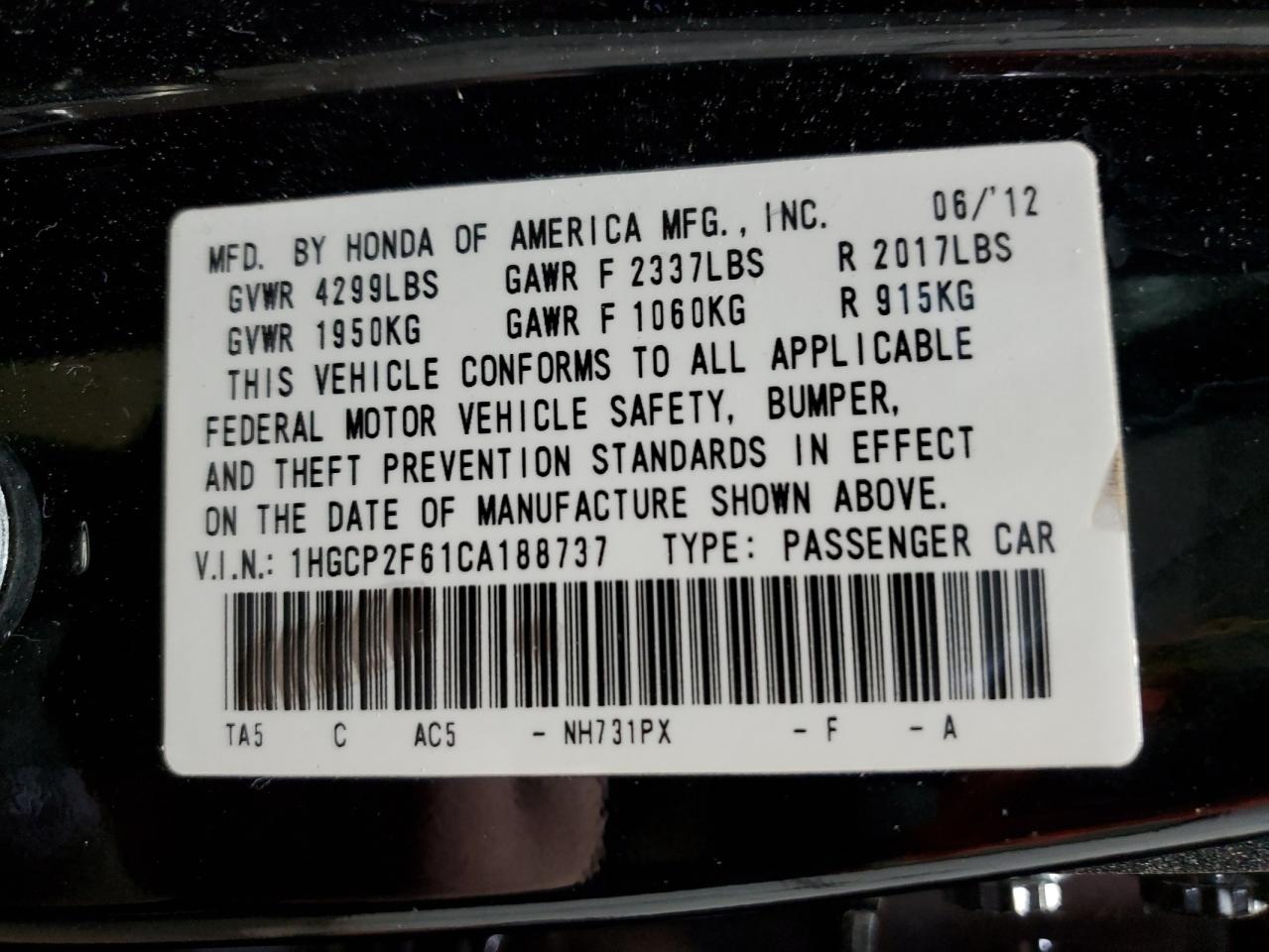 2012 Honda Accord - Image 13