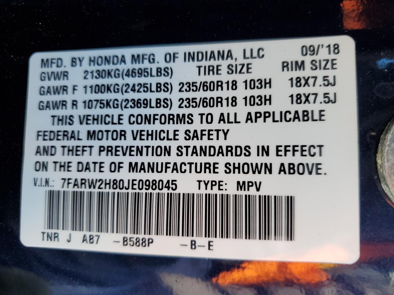 2018 Honda CR-V - Image 12