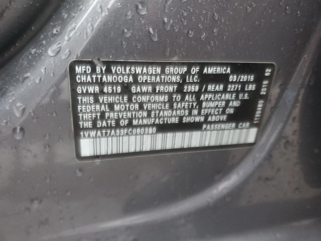 2015 Volkswagen Passat - Image 14