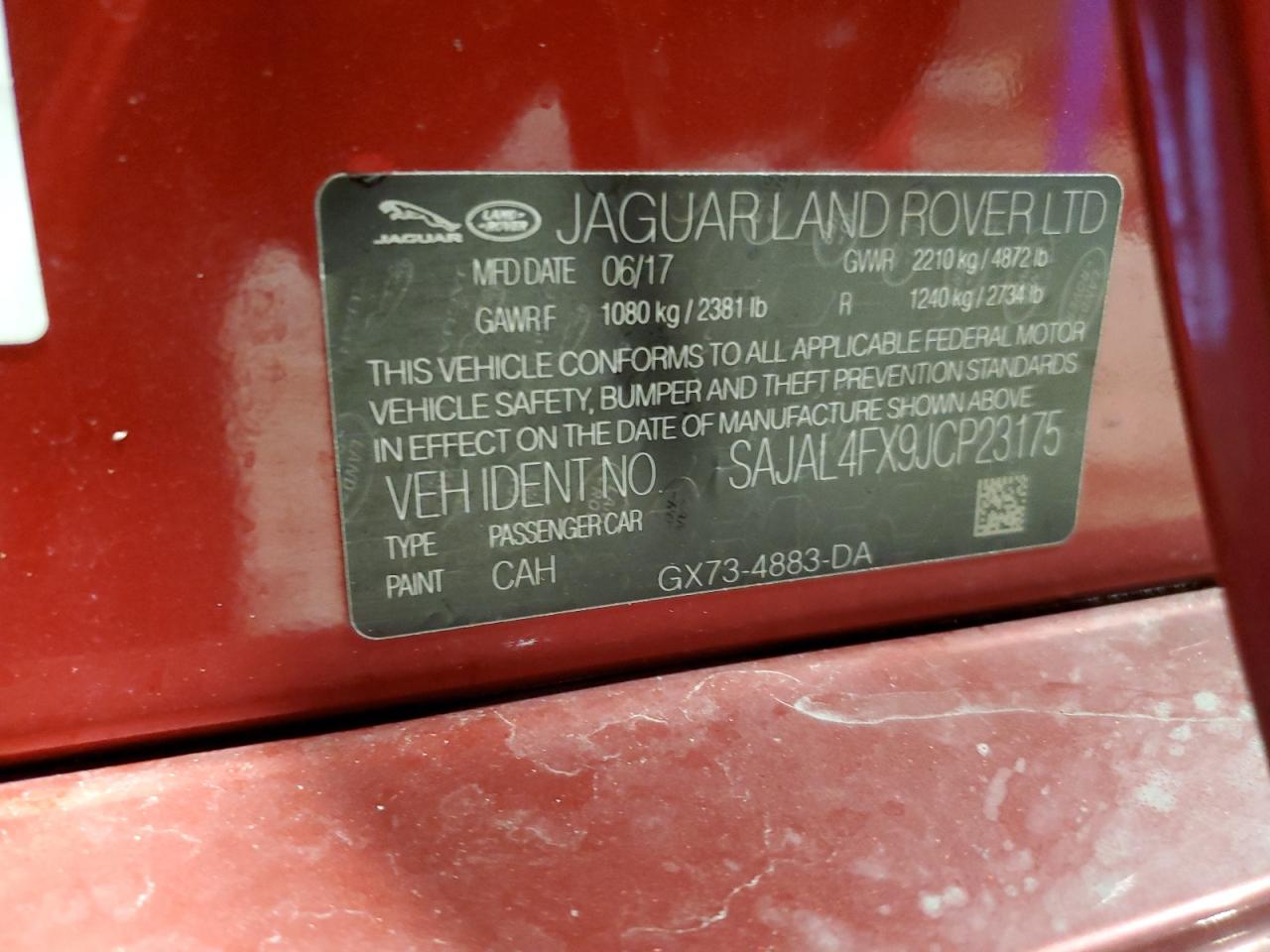 2018 Jaguar Xe R - Sport VIN: SAJAL4FX9JCT23175 Lot: 44005685