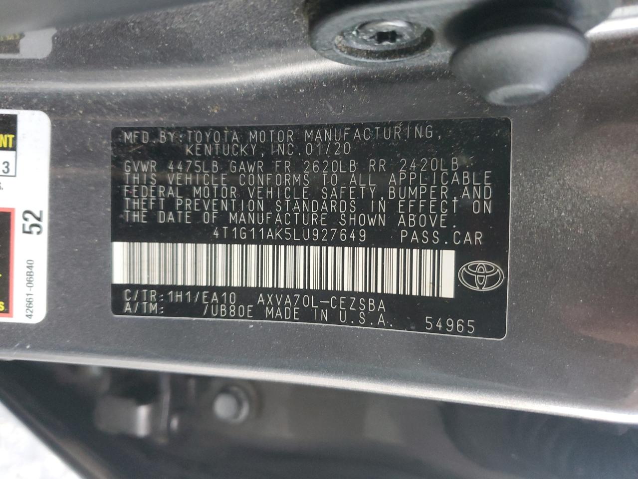 2020 Toyota Camry - Image 12